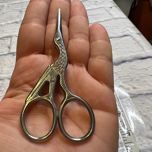 Embroidery scissors. Sublime smooth cutting. Stork - Picture 2 of 9